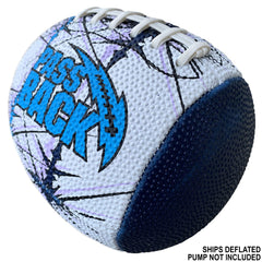 Passback Peewee mid-rebound off driveway wall demonstrating solo training benefit