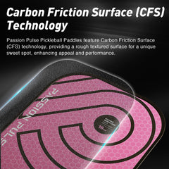 Passion Pulse close-up of T700 carbon face texture delivering enhanced spin and grip