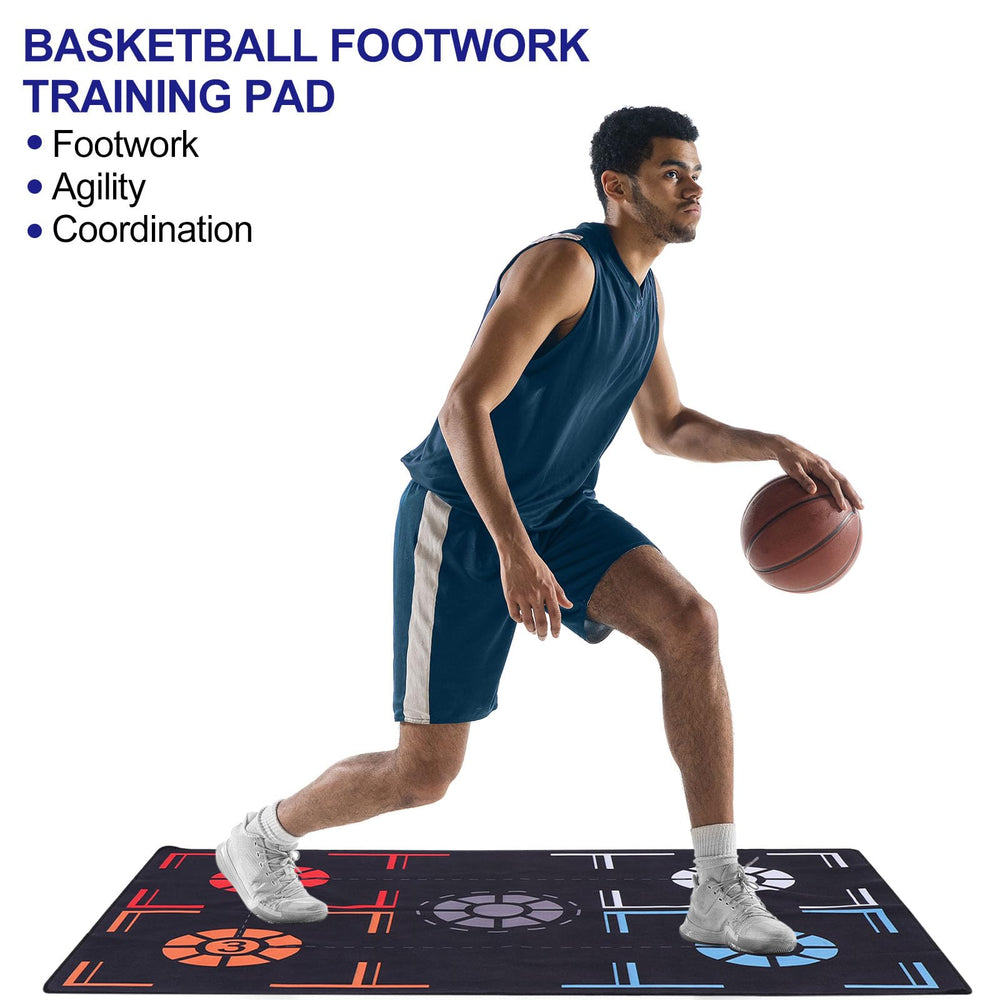 PATIKIL mat beside a basketball showing scale for training setup