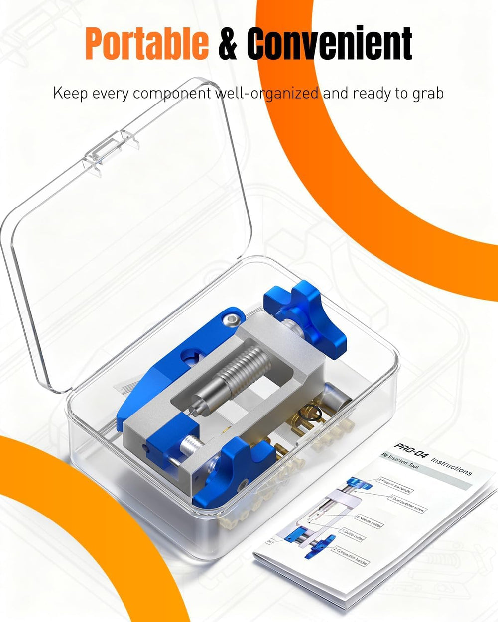 Pawfly tools next to ruler showing compact size and portability