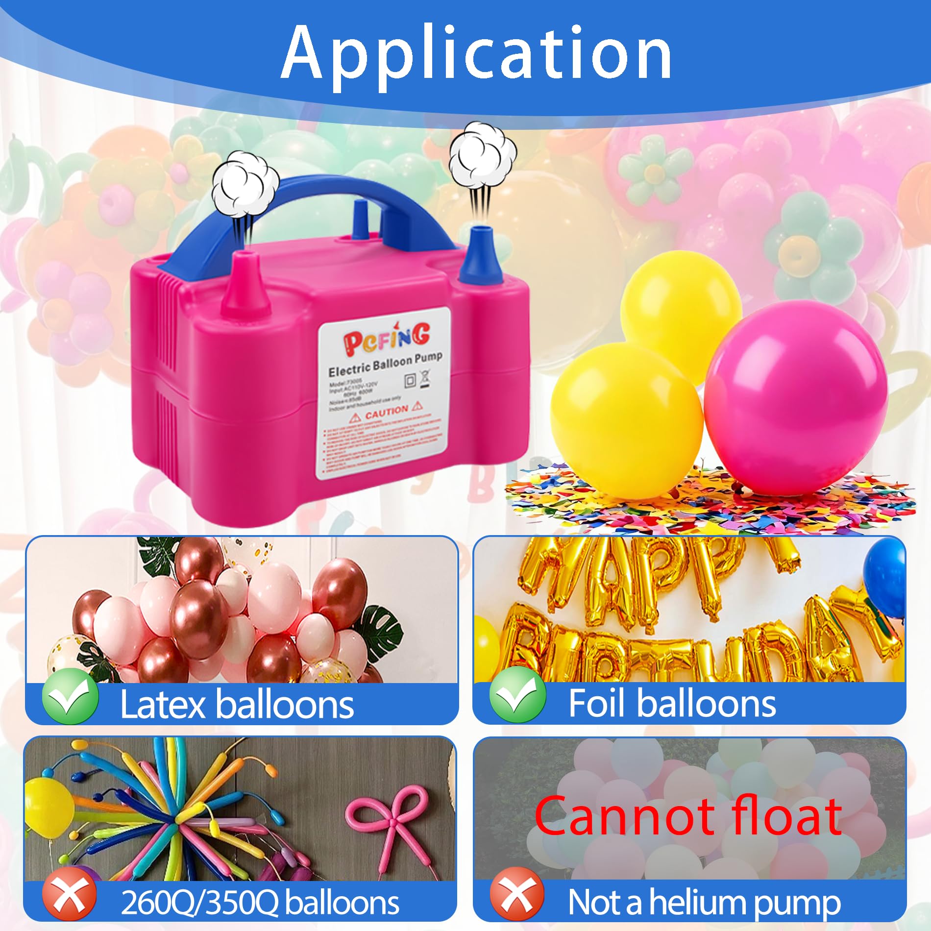 PCFING balloon tying tools displayed to speed up decorating tasks