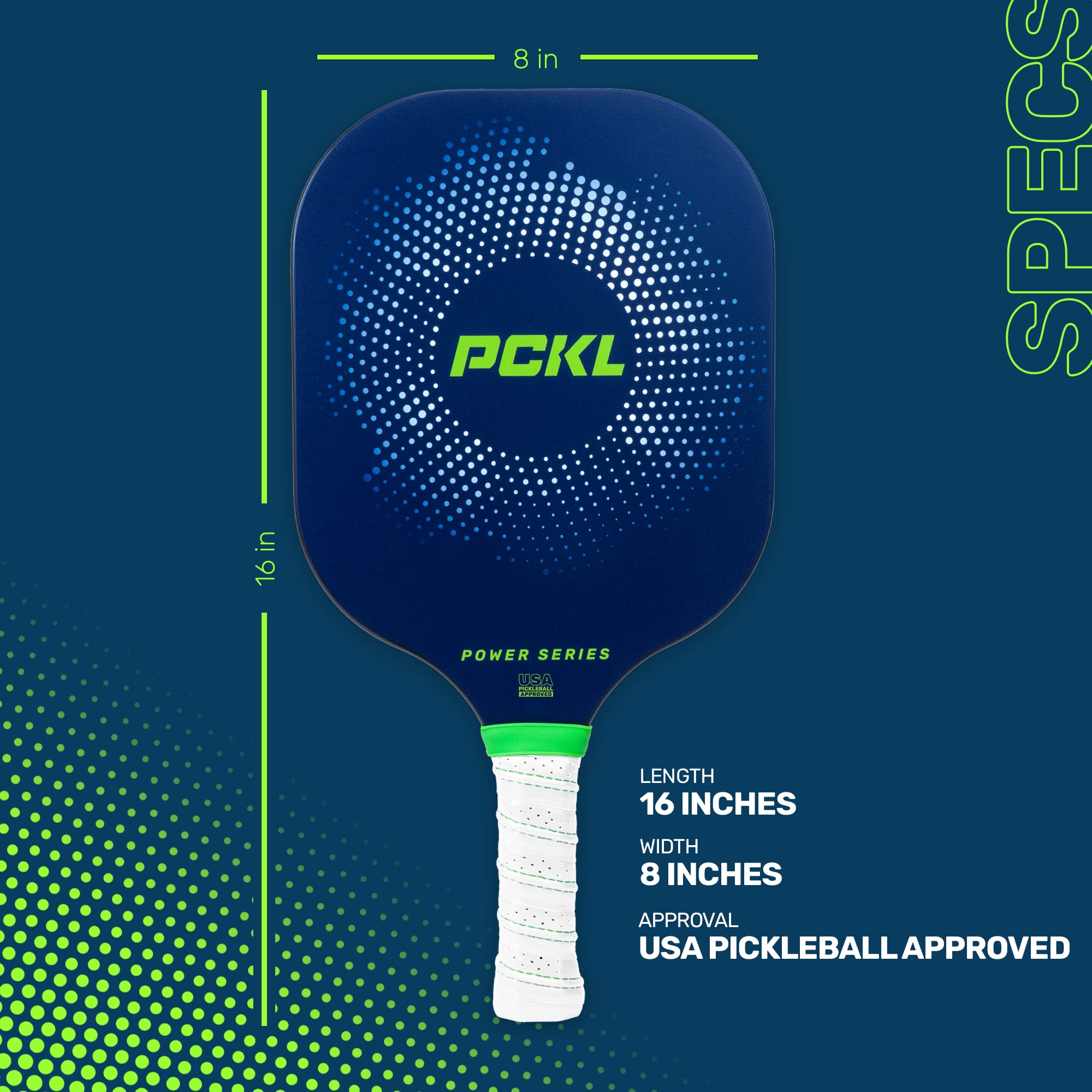 PCKL edgeless design detail illustrating expanded sweet spot and reduced mishits benefit