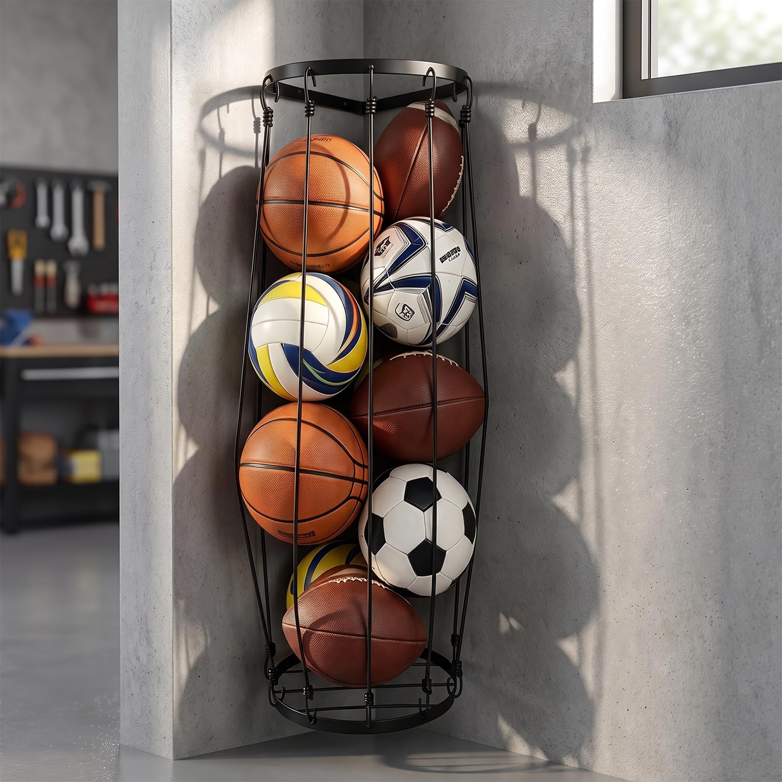 PcProfessional lifestyle garage setup showing organized space and quick ball retrieval