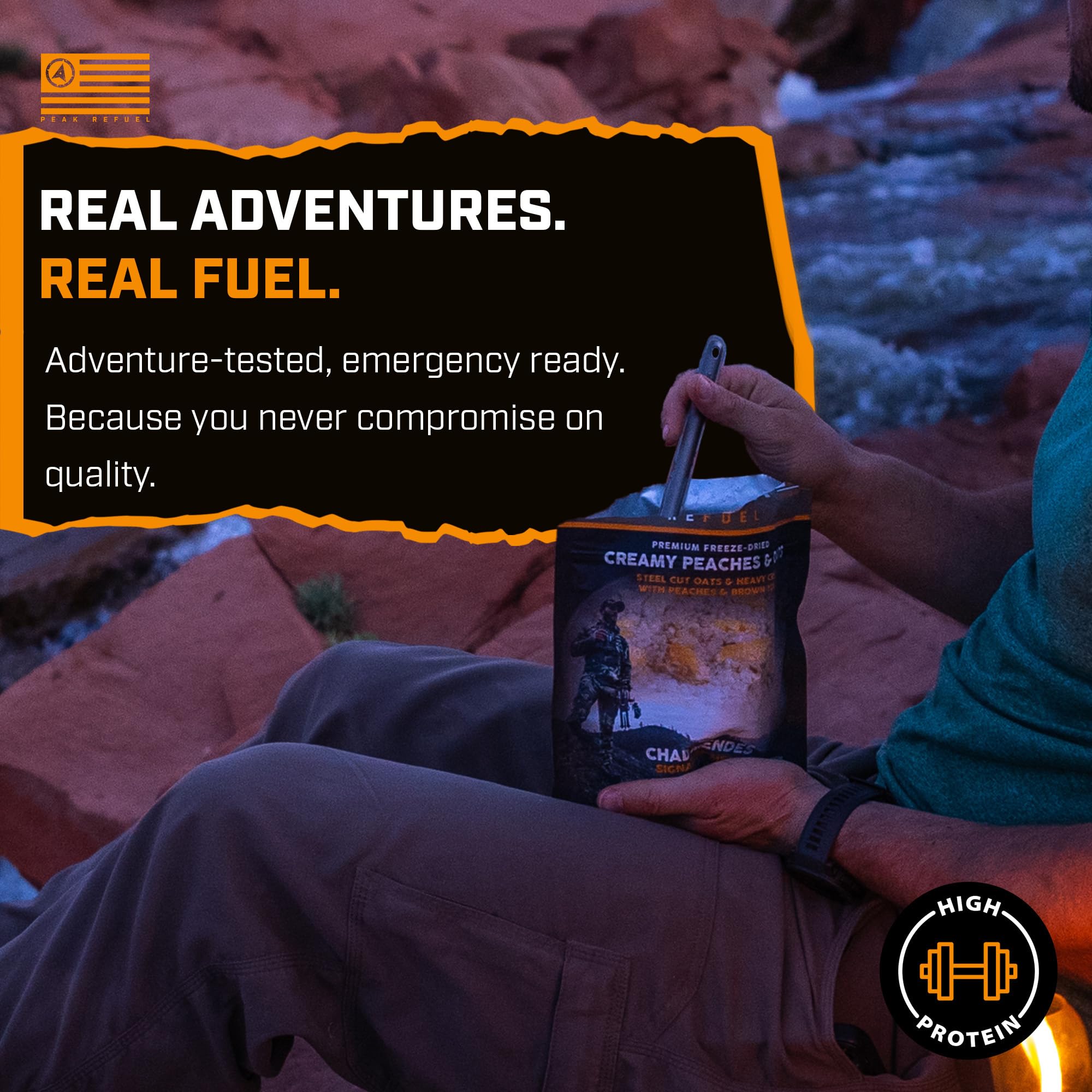 Peak Refuel pouch inside backpack showcasing trail-ready portability
