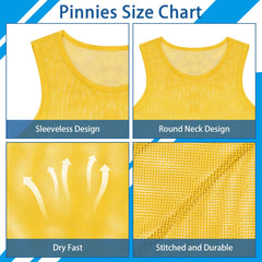 PEASUG pinnie worn by youth soccer player demonstrating easy team differentiation