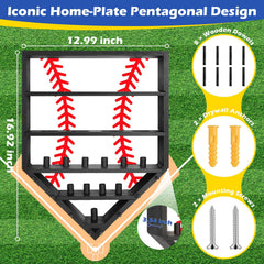 peccera detailed view of interior racks securing rings and baseballs for neat display