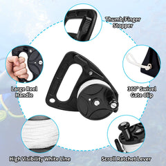 Pecihiko thumb stopper detail for secure line control and safer payouts