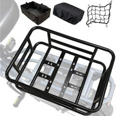Pedalyn front view of rear rack showing sturdy frame for secure hauling