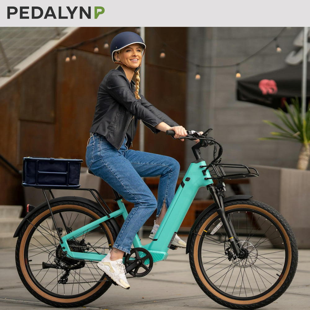 Pedalyn side profile mounted on e-bike demonstrating stable cargo support