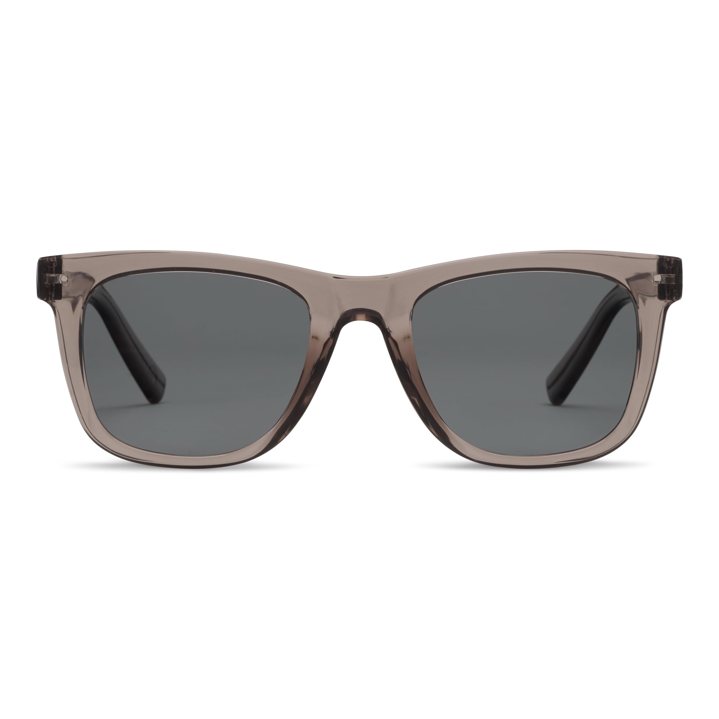 Peepers by PeeperSpecs warm gray harbor front view showing discreet bifocal and stylish fit