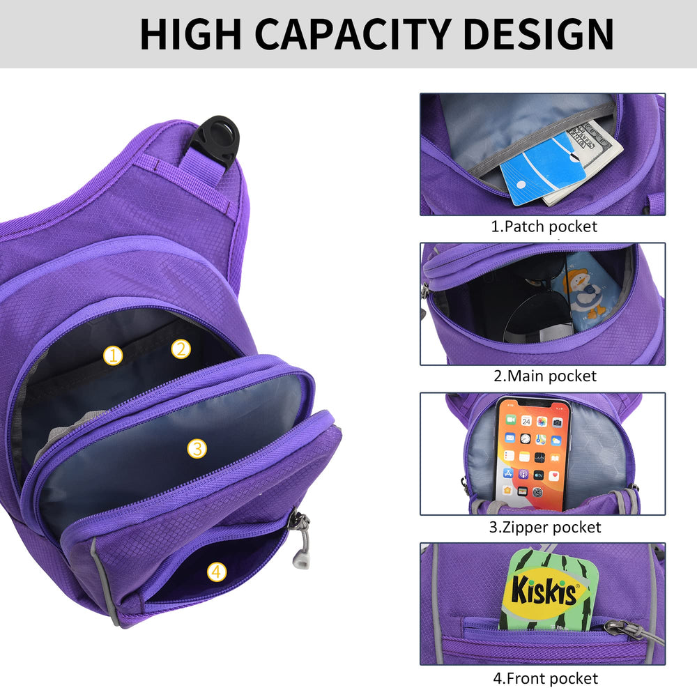 Peicees breathable back panel and adjustable leg strap for secure, comfortable fit