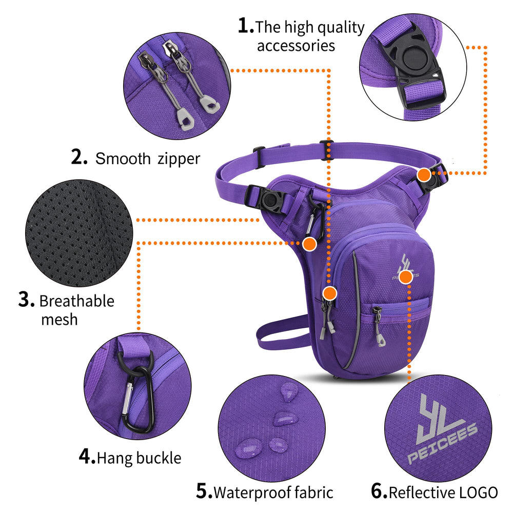 Peicees expanded main pocket open showing added storage capacity benefit