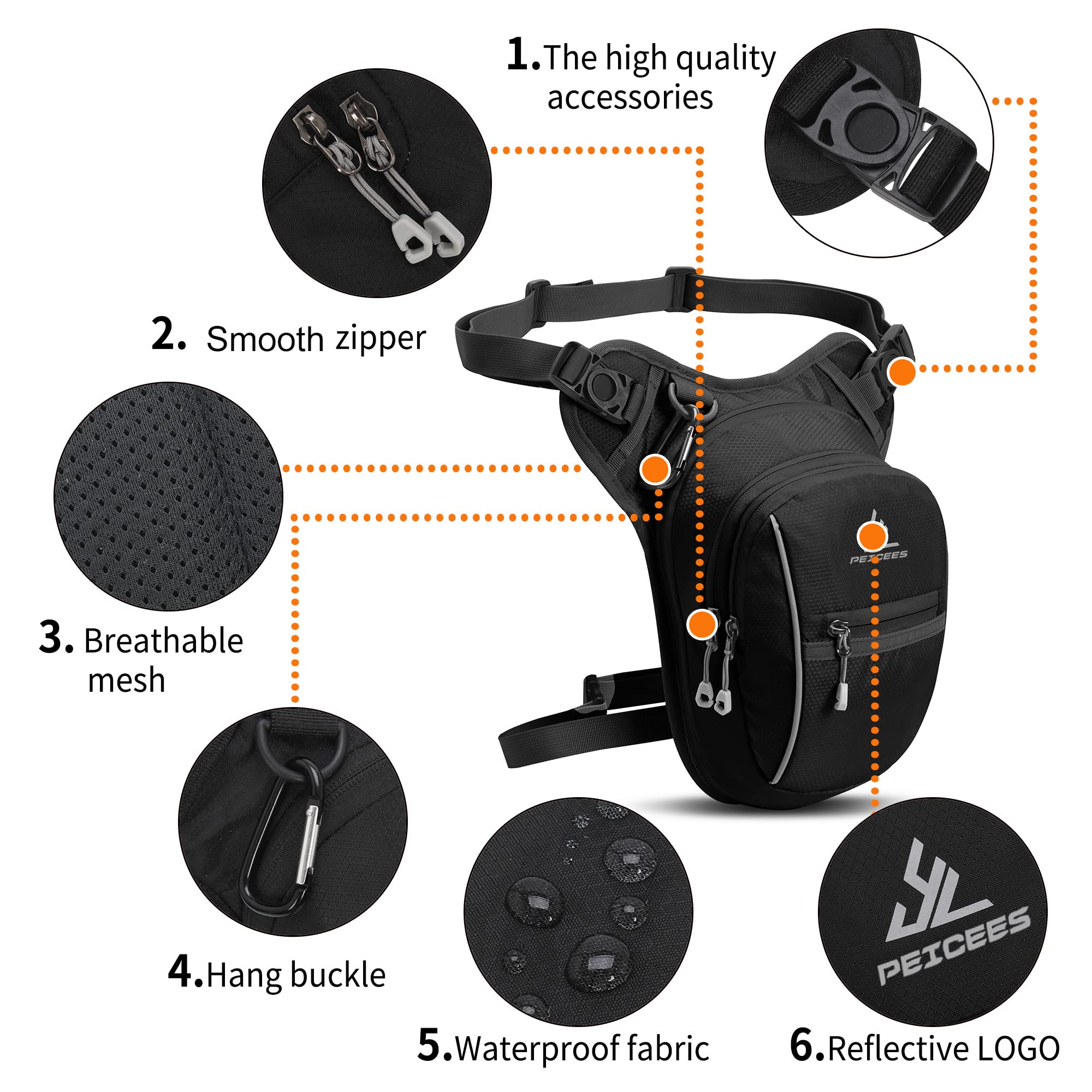 Peicees close-up of nylon fabric highlighting water-resistant durability benefit