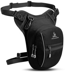 Peicees leg bag front view showing pocket layout and quick access benefit
