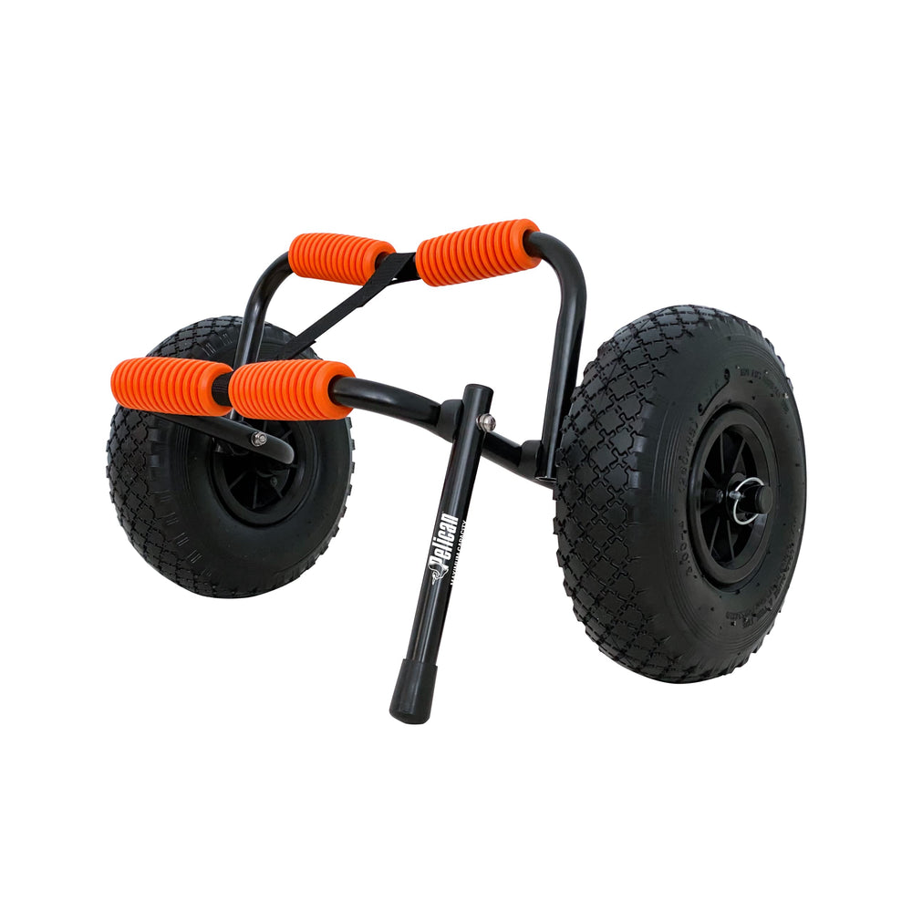 Pelican cart front view showing stable carrier and practical launch assistance
