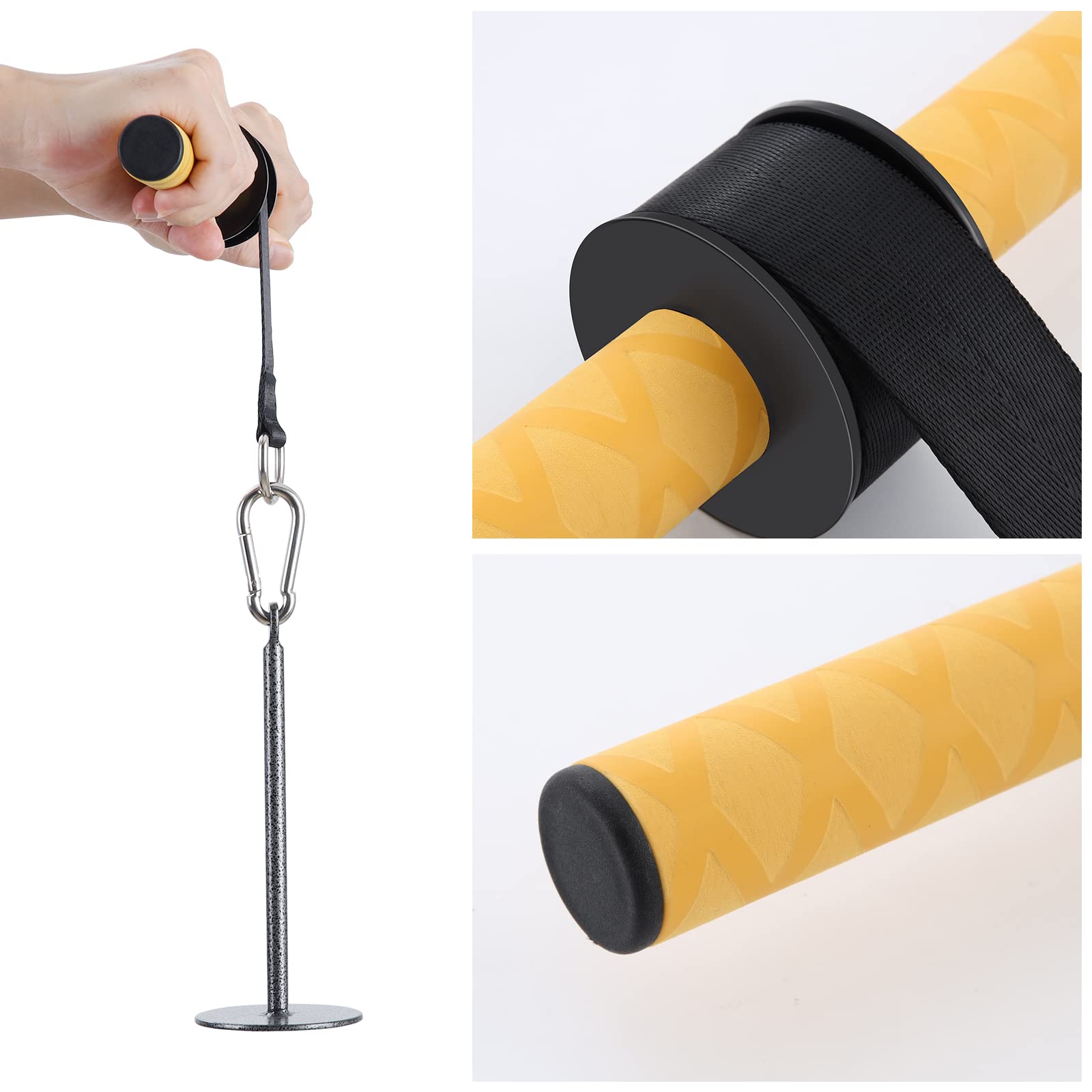 PELLOR size scale next to ruler illustrating 15-inch handle and compact footprint
