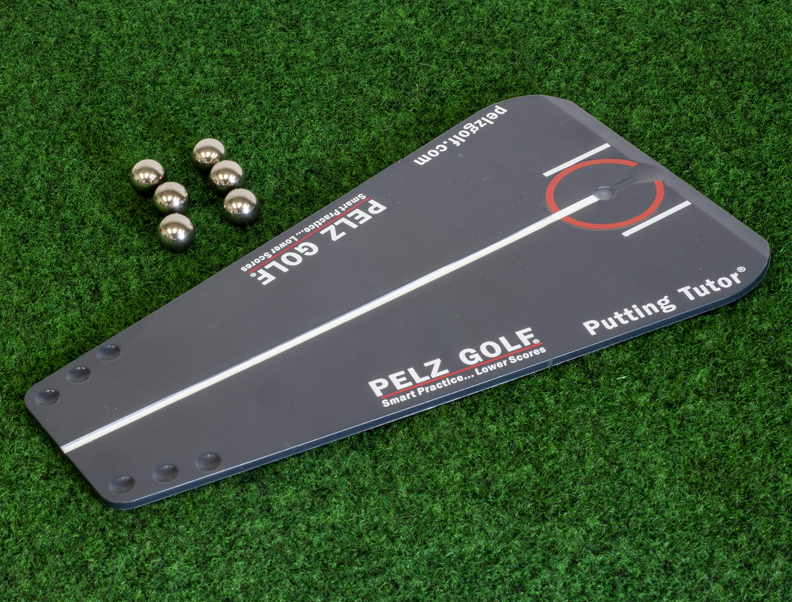 Pelz Golf eye-position stripes close-up for consistent address verification