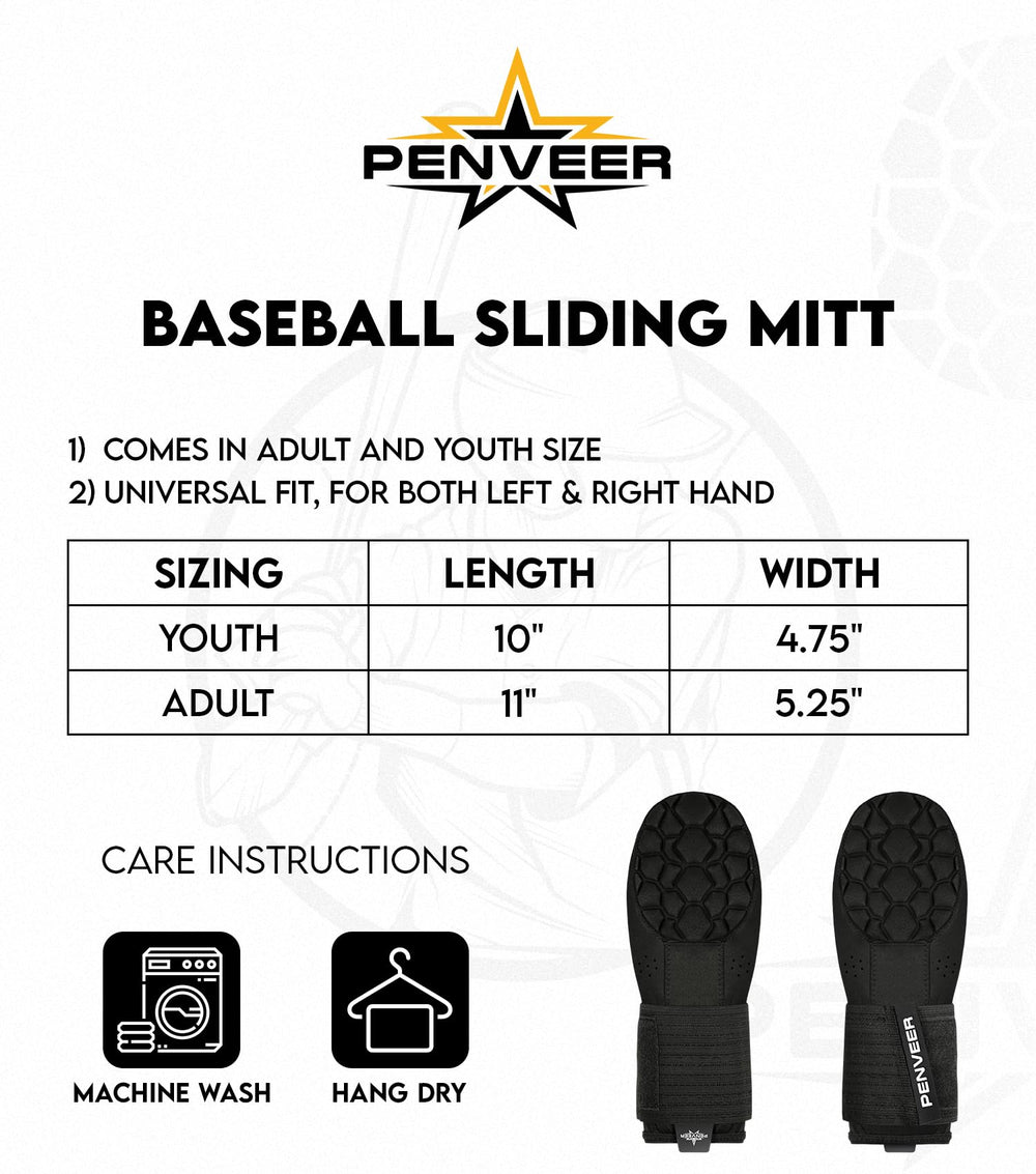 Penveer scale comparison next to base showing mitt size and coverage