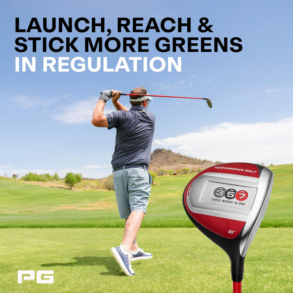 Performance Golf 357 held in hand to show real size and balance