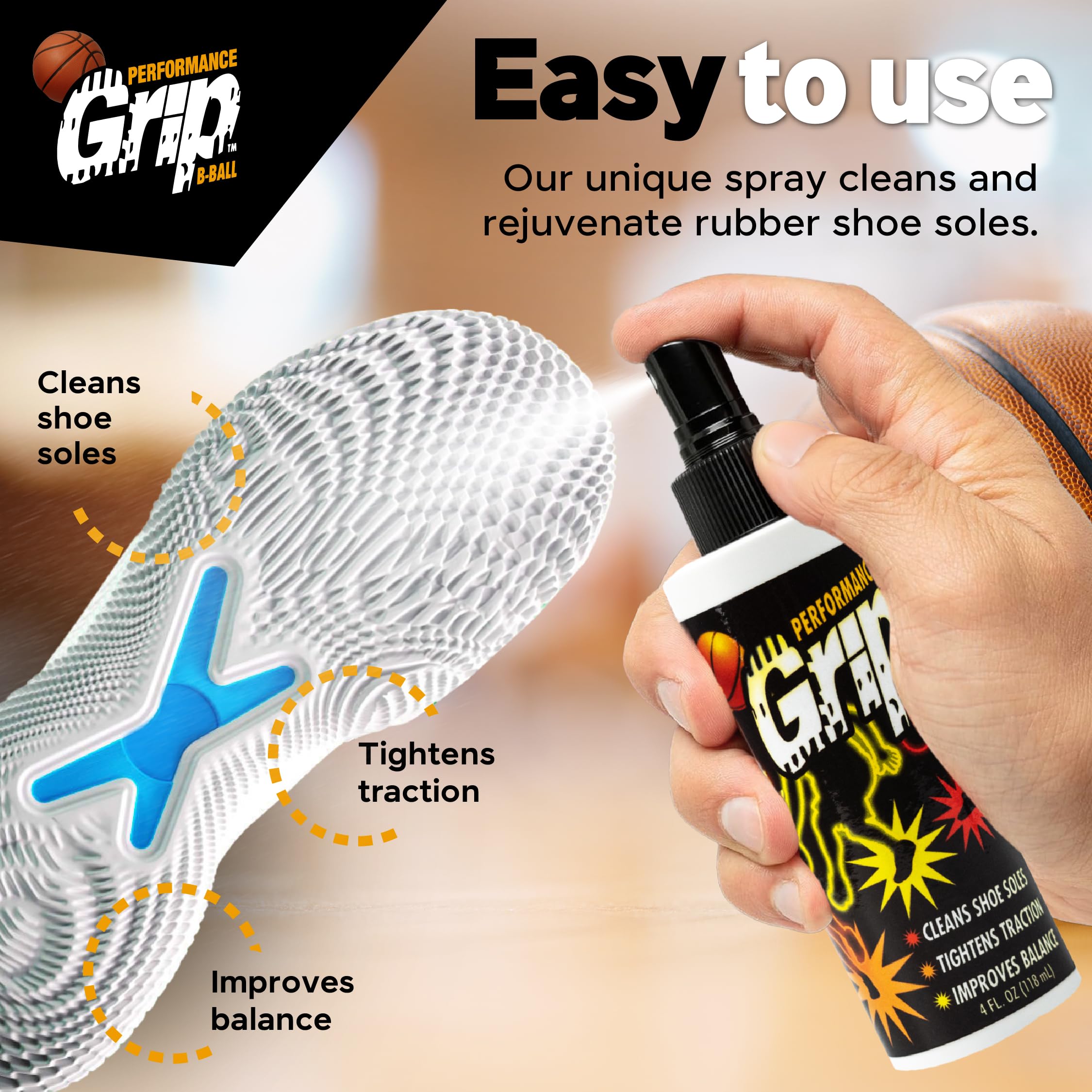 Performance Grip next to a ruler for size comparison showing compact 8 oz portability