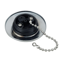 Perko cap close-up on flame arrestor and O-ring, clear vent and secure seal
