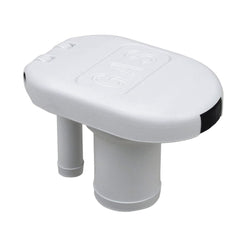 Perko white front view gas fill showing flip-top cap and vent, improves tank breathing