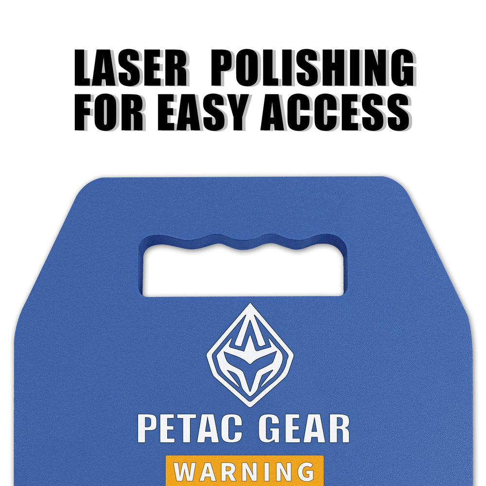 PETAC GEAR plate laser-cut edge detail for smooth finish and long life
