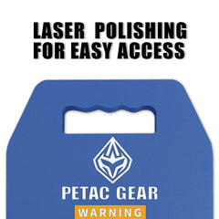 PETAC GEAR plate laser-cut edge detail for smooth finish and long life
