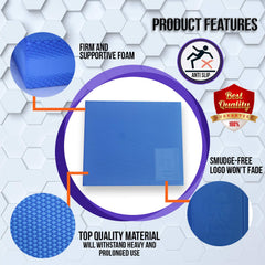 pete's choice pad under one foot for single-leg balance training that improves proprioception