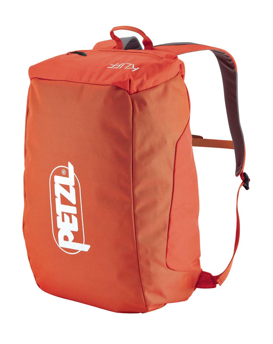 Petzl KLIFF front view showing compact 36L bag and quick-access opening benefit
