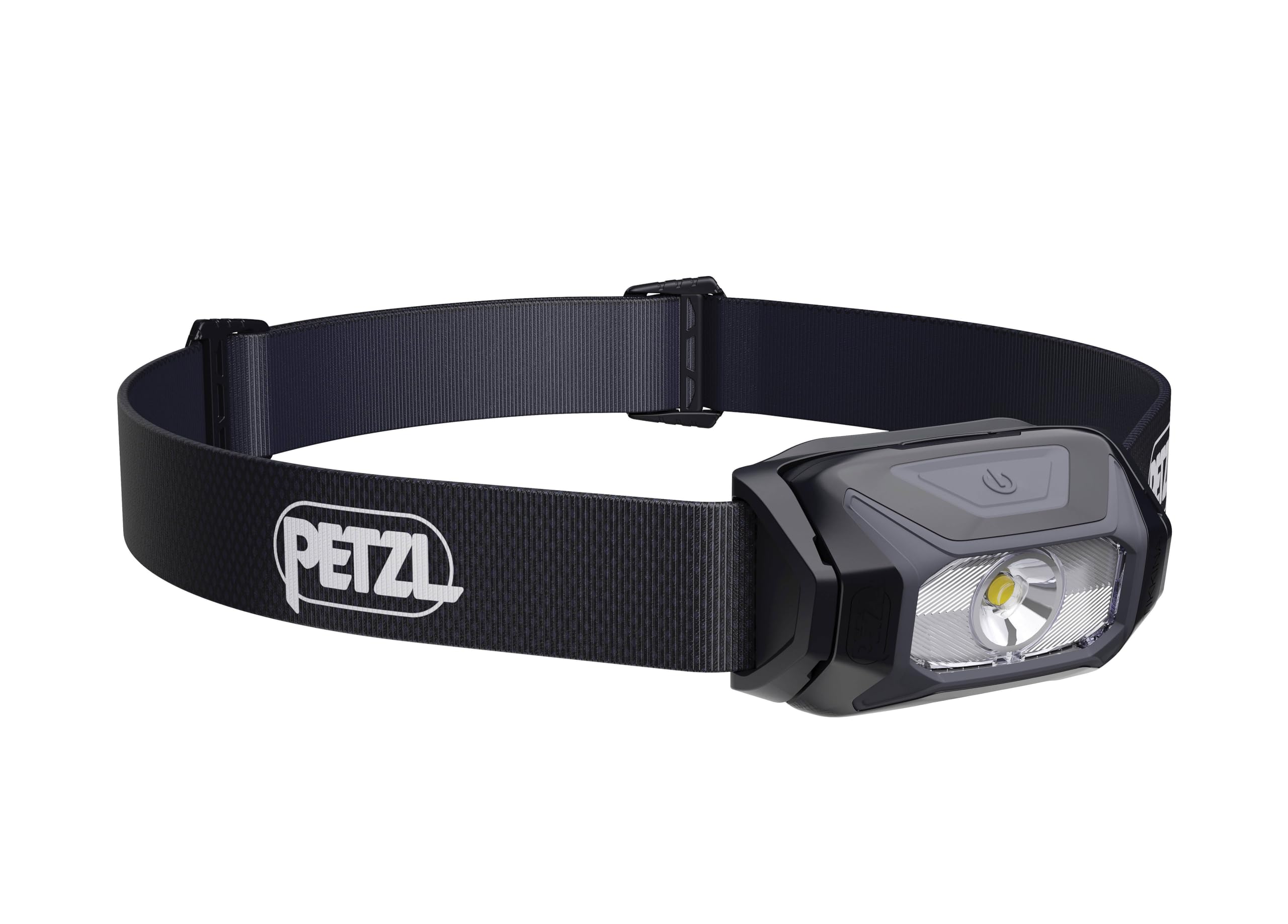 PETZL TIKKINA front view showing compact lamp and headband for easy carry
