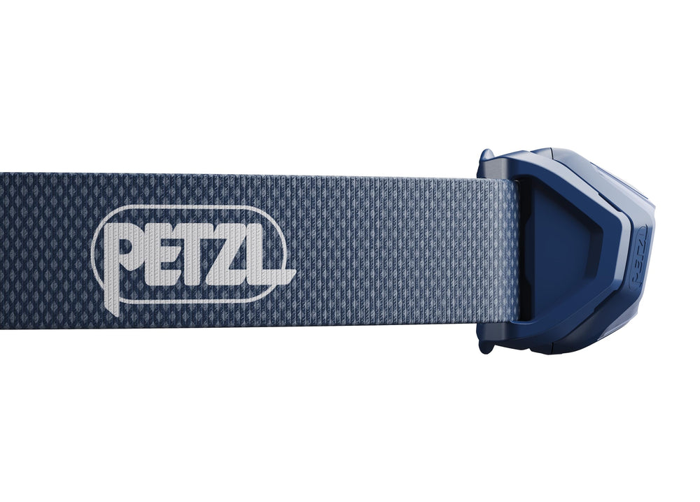 PETZL TIKKINA headband texture showing recycled material comfort benefit