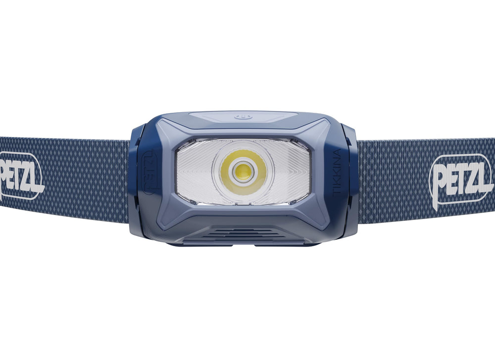 PETZL TIKKINA side tilt detail highlighting adjustable aiming benefit