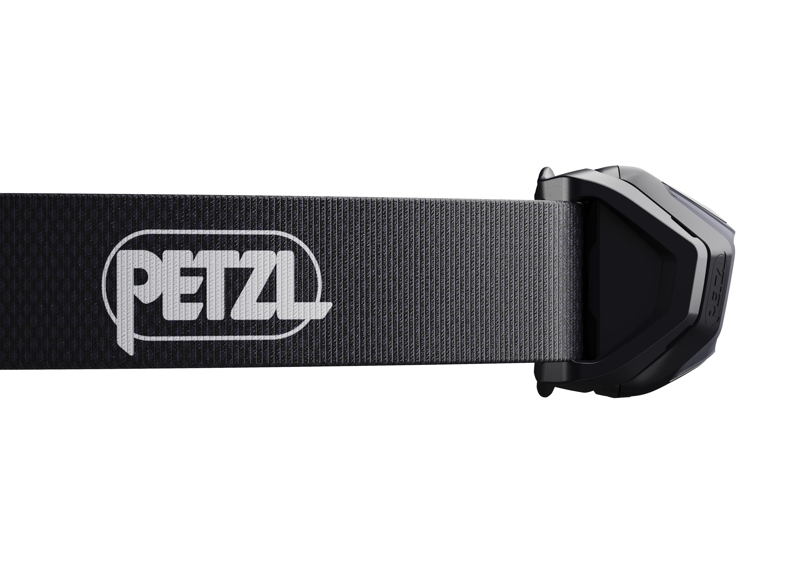 PETZL TIKKINA tilt mechanism detail showing adjustable angle for precise aiming