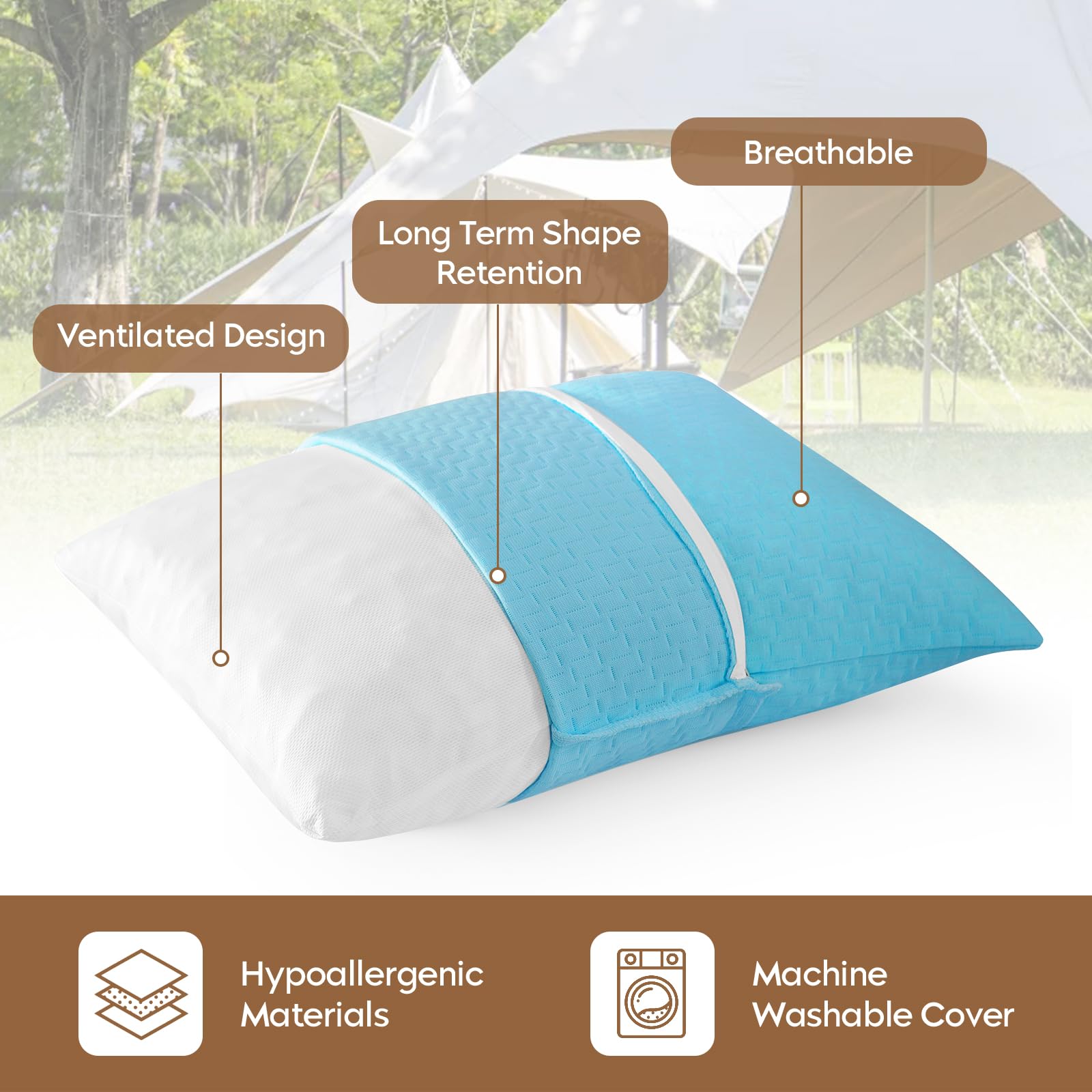 PEUJEW microfiber cover close-up highlighting soft breathable texture benefit