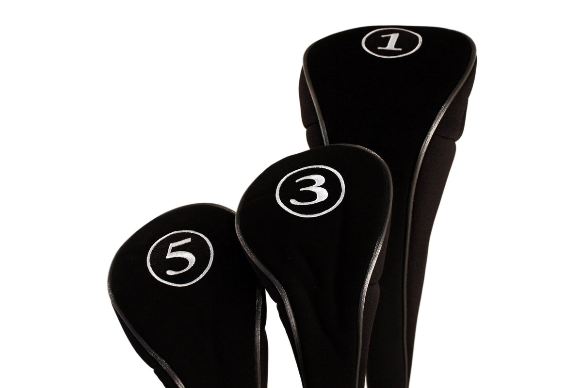 PGC front view of black zipper headcover showing full coverage and protection