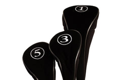 PGC front view of black zipper headcover showing full coverage and protection