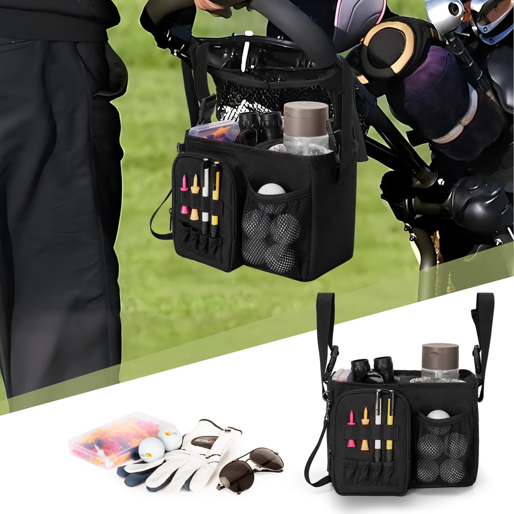 PGmoon attached to push cart on course improves convenience benefit