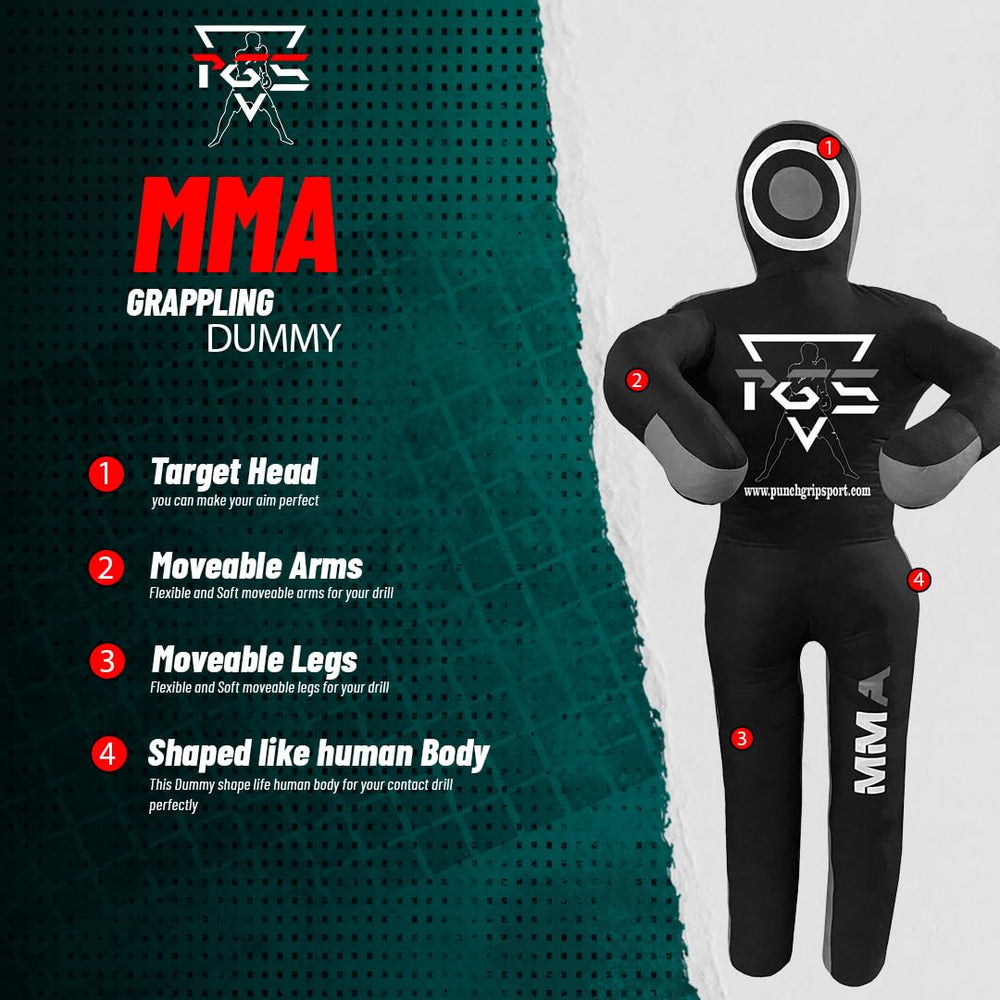 PGS dummy full-length standing next to person for scale and training realism