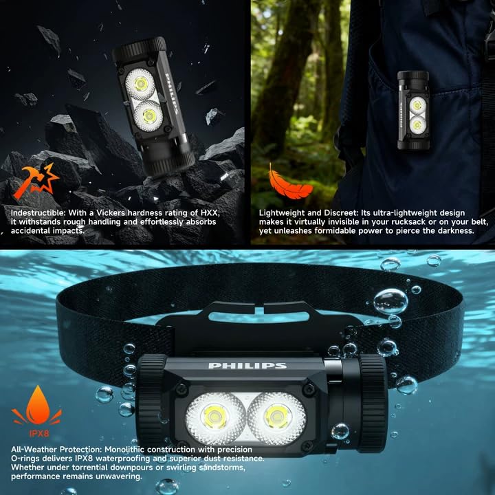 PHILIPS SFL3255 beam distance demo highlighting 300m reach for outdoor tasks