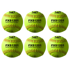 PHINIX front view of box of six softballs showing branding and visibility benefit