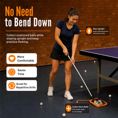 PICK 'N GO close-up of fiber-reinforced plastic scoop preserving ball surface