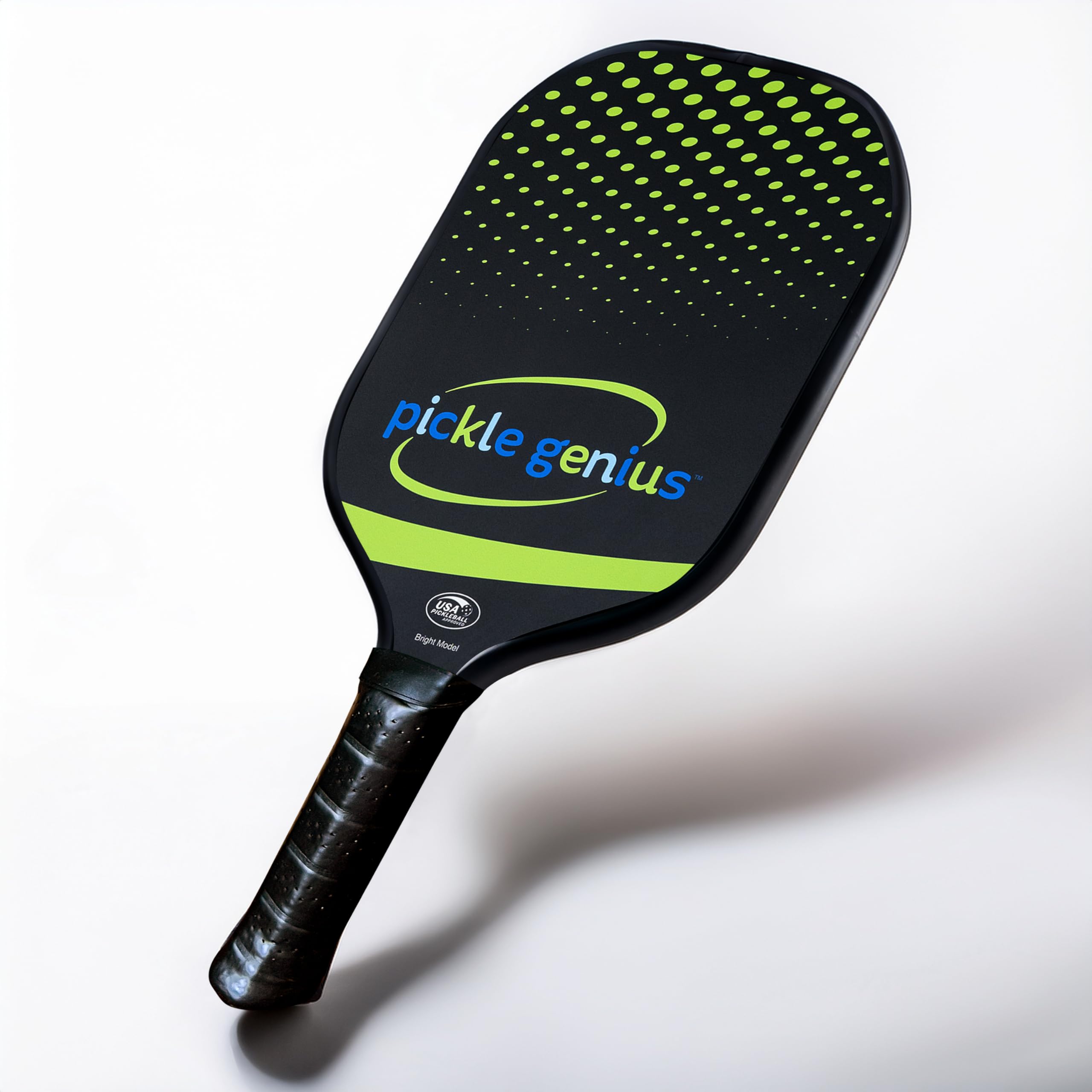 Pickle Genius paddle front face showing gritty carbon for improved control