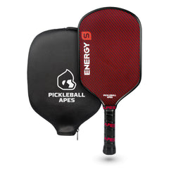 Pickleball Apes paddle front view showing carbon face and tournament-ready design benefit: clear aim