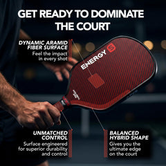 Pickleball Apes cushioned leather grip closeup showing texture benefit: reduced vibration