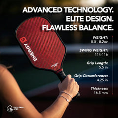 Pickleball Apes paddle in use at net showing volley action benefit: quick control