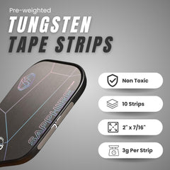 Pickleball Effect close-up of tungsten strip texture and precise weight