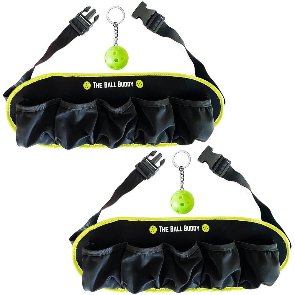PickleProGear front packaging showing two Ball Buddies and benefits