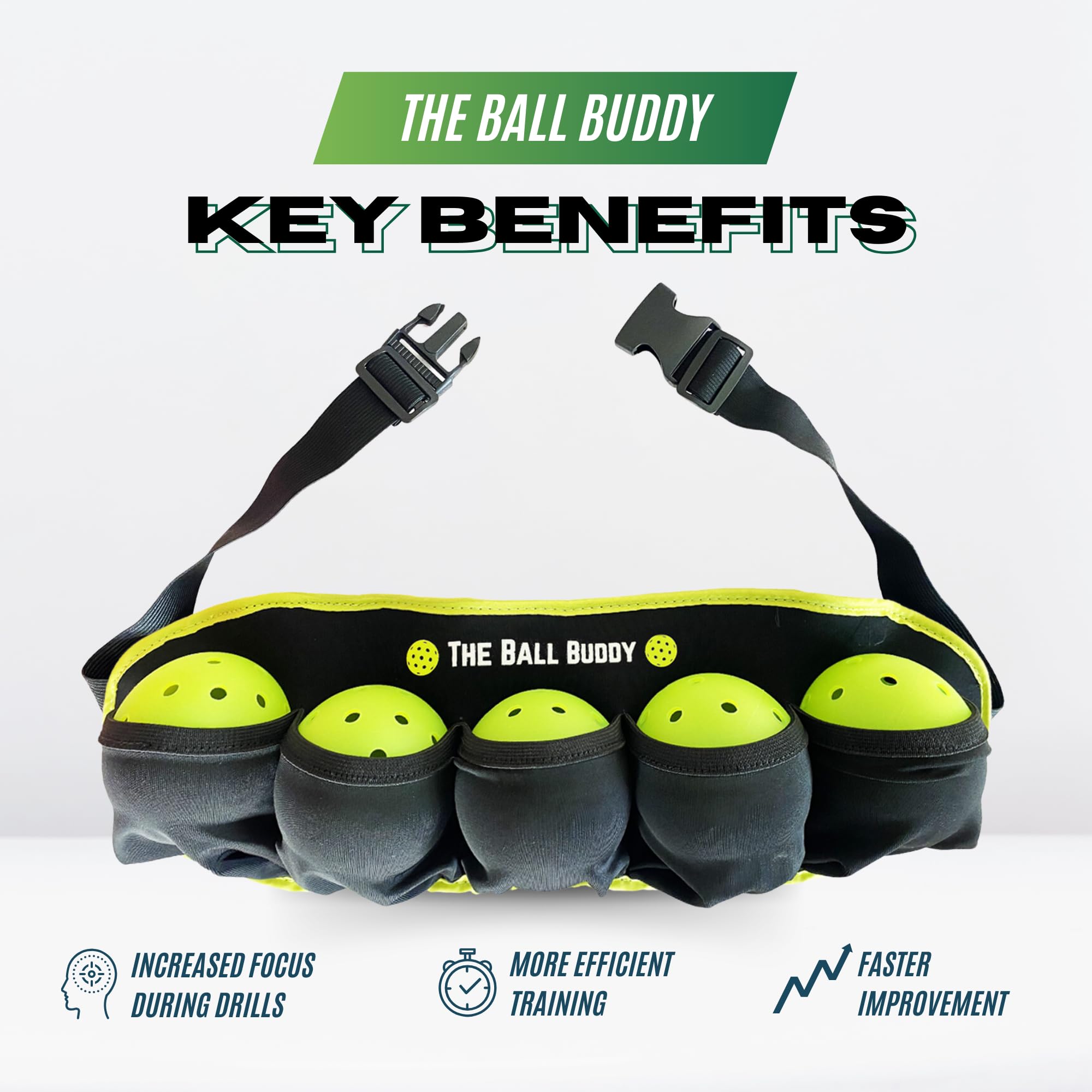 PickleProGear Ball Buddy in use on court speeding up drills