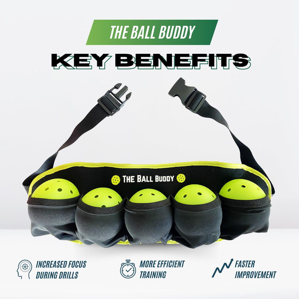 PickleProGear Ball Buddy in use on court speeding up drills
